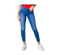 Blue Zip Button Jeans with Pockets L L32