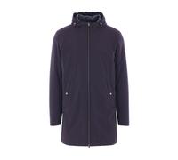 Blue Zip-Up Hooded Coat - male - Herno - Single-Breasted Coats - Blue - 3XL - Coats 3XL