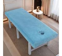 Blue1,70x185cm/2.2x6ft,Beauty Bed Cover Thicken Cotton Massage Bed Cover with Face Hole,Washable Massage Table Cover Reusable Spa Massage Fitted Sheets with Hole Breather