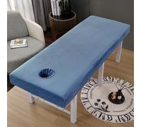 Blue1,70x185cm/2.2x6ft,Massage Table Sheet,Full Bedspread Bed Sheet Cover with Hole,Washable Protective Cover All-Round Massage Fitted Sheet Linens Beauty Salon Bed Cover