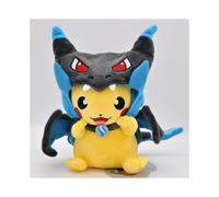 (Blue2) 23cm Pokemon Pikachu Charizard Coat Cross-Dress Plush Doll