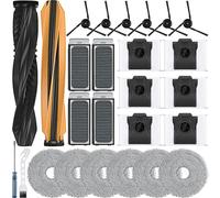 Bluearks 24-Piece Accessory Set for Dreame X50 Ultra Complete/L40s Pro Ultra Robot Vacuum Cleaner, 1 Main Brush, 4 Filters, 4 Mop Pads, 6 Side Brushes, 6 Dust Bags, L50 Pro Ultra Replacement Parts