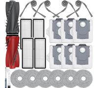 Bluearks 24Pcs Replacement Parts for Roborock Qrevo Curv/Curv S5X/Qrevo Edge/Edge S5A/Qrevo S5V Vacuum Cleaner Accessories,1 Main Brush 4 Side Brush 4 Hepa Filters 6 Vacuum Bags 6 Mop Pads
