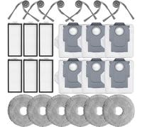 Bluearks Pack of 26 Accessories for Roborock Saros Z70 Robot Vacuum Cleaner, 6 Filters, 6 Mop Pads, 6 Side Brushes, 6 Dust Bags, 1 Cleaning Brush, 1 Screwdriver, Saros Z70 Accessories