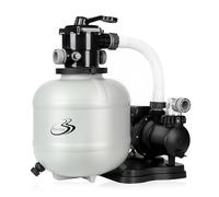 BlueBay 15" Sand Filter Pump with 1/2 HP / 2250 GPH Timer for Above Ground Pools up to 10000 Gallons, 7-Way Valve, Easy Installation, Gray