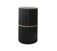 BlueBee Pure Beeswax Candles 50pcs Honey Scented Candle Sticks - Tall Thin Taper Candles Dripless Smokeless - Natural Bees Wax Candles for Birthday, Church, Halloween, Christmas 18cm (50, Black)