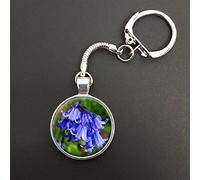 Bluebell Flower Pendant On A Snake Keyring Ideal Birthday Gift N945