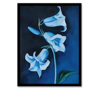 Bluebell Flowers Wildflower Blue Floral Painting Framed Art Print Artery8 Blue A4