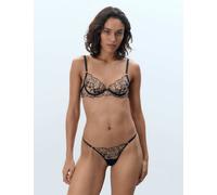 Bluebella Rosalie Embroidered Wired Plunge Bra (B-DD) Black