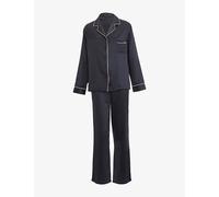 Bluebella Womens Bluebella Claudia Satin Pyjama Set Black 12