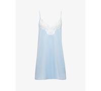 Bluebella Womens Bluebella Isabella Lace-Panel Satin Nightdress Ice Water Blue 14