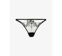 Bluebella Womens Bluebella Marisa Embroidered Mesh Thong Black/Sheer 6
