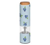 Blueberries Leaves Blue Electric Pepper Grinder Automatic Mill