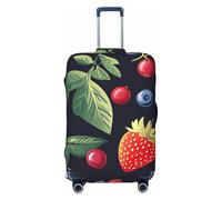 Blueberries Strawberry Fruits Elastic Travel Luggage Cover Suitcase Protector, Print Suitcase Baggage Cover Anti-Scratch