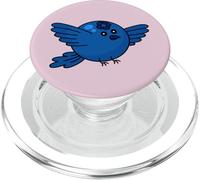 Blueberry & Blue Jay Cute Nature Design | Bird and Berry Art PopSockets PopGrip for MagSafe