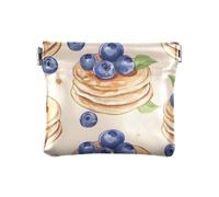 Blueberry Cakes Food Squeeze Coin Purse Pouch Change Holder PU Leather Mini Wallet Coin Pocket for Women Girls Men