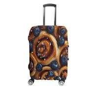 Blueberry Cinnamon Rolls Luggage Cover Washable Suitcase Protector Anti-Scratch Suitcase Covers Fits 18-32 Inch M