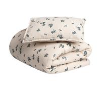 Blueberry Cotton Muslin Bedding Set Ivory 100x140/40x60