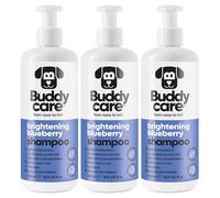 Blueberry Dog Shampoo by Buddycare | Deep Cleansing Shampoo for Dogs | Blueberry Scented | With Aloe Vera and Pro Vitamin B5 (500ml x3)