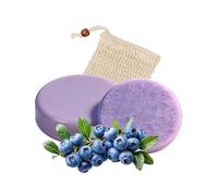 Blueberry Fields Shampoo & Conditioner Bundle Bars, Solid Shampoos Soap, Organics Blueberry Fields Shampoo Bar for Hair Loss Reduction & Scalp Health, for Hair Thinning, Frizz (Shampoo & Conditioner)