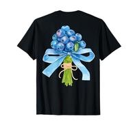 Blueberry Flower Bouquet Coquette Bow Berry ART ON BACK T-Shirt
