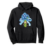 Blueberry Flower Bouquet Coquette Bow Berry Coquette Girl Pullover Hoodie