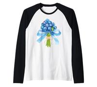 Blueberry Flower Bouquet Coquette Bow Berry Coquette Girl Raglan Baseball Tee