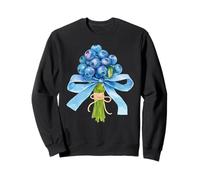Blueberry Flower Bouquet Coquette Bow Berry Coquette Girl Sweatshirt