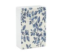 Blueberry Flower Pattern Cigarette Case Stylish Lightweight Pocket Holder Case for Smoke Waterproof Cigarette Dispenser Cigarettes Accessories for Outdoor Camping Hiking
