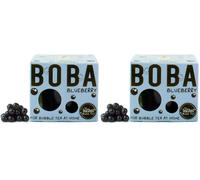 Blueberry Fruit Juice Filled Popping Boba | Bursting Pearls for Bubble Tea and Dessert Toppings | Popping Boba | 150g 3 Servings | Vegan | By THE TEASHED (Pack of 2)