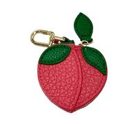 /Blueberry/Fruit Pendant Cherry Orange Leather Purse Cute Keychain Mini Zipper Keychain (A, 6cm)
