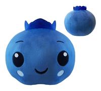 Blueberry Fruit Pillow, Blueberry Stuffed Animal, Soft Fruit-Shaped Cuddly Fruit Kids Educational Doll, Blueberry Plush Toy for Girls, Boys and Kids