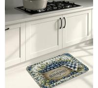 Blueberry Gnome Kitchen Mats for Floor, Rustic Farmhouse Decorative Soft Mats, Spring Cushioned Comfort Washable Decor Rugs for Kitchen Sinks Laundryroom Bathroom 20x31 Inch