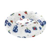 Blueberry Holly Pattern Pet Dog Bed Calming Anti Anxiety fluffier Orthopedic Dog Bed for Extra Small Size Pets Sleeping