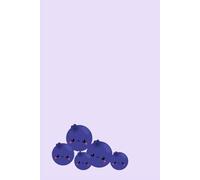 Blueberry Juicee Jotter 110 page lined notebook: Kawaii fruit themed journal for notes, doodles, and cute gift