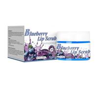 Blueberry Lip Scrub, Exfoliating Lip Scrub Balm, Exfoliator Moisturizer Lip Balm for Dry Chapped Peeling Cracked Lips, Fine Lines & Wrinkle, 30g (1Pcs, 30g)
