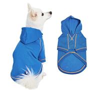 Blueberry Pet Essentials Soft & Comfy Better Basic Cotton Blend Dog Hoodie Sweatshirt in Alaskan Blue, Back Length 30cm, Pack of 1 Jacket for Dogs