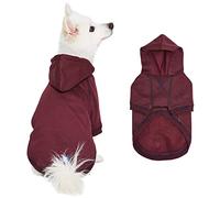 Blueberry Pet Essentials Soft & Comfy Better Basic Cotton Blend Dog Hoodie Sweatshirt in Burgundy Red, Back Length 61cm, Pack of 1 Jacket for Dogs