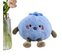 Blueberry Plush | 10cm Collectable Cute Plush Toy | 80g Cuddly Toys | Soft Cotton filling & Plushs fabric, blueberry-shaped gift ideal for decorating bedrooms or surprising friends and loved