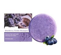 Blueberry Scented Solid Shampoo Bar, 60g, specially designed for oily hair and scalp - Deeply cleanses, reduces oil residue, and improves hair quality