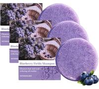 Blueberry Shampoo & Conditioner Bar Bundle,Hydrating Solid Shampoo with Gentle Formula to Reduce Frizz and Nourish Hair,Long-Lasting Natural Hair Wash
