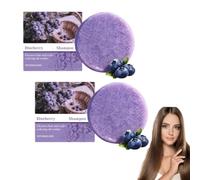 Blueberry Shampoo & Conditioner Bundle Bars,Deep Cleansing and Hydration,Natural Soap,Tame Frizz & Support Scalp Health,Thinning Dry Hair Care (2 Pcs)