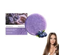 Blueberry Shampoo & Conditioner Bundle Bars,Deep Cleansing and Hydration,Natural Soap,Tame Frizz & Support Scalp Health,Thinning Dry Hair Care (1 Pcs)