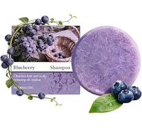 Blueberry Shampoo & Conditioner Bundle Bars, Organic Blueberry Shampoo for Hair, Solid Shampoo Hair Thickening, Deep Cleansing And Hydration for Fine Thin Hair, Zero Waste Solid Shampoo (1Pc)