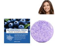Blueberry Solid Shampoo and Conditioner Bar - Organic Shampoo and Conditioner Set,Herbal Hair Strengthening Soap Bar, Soft and Smooth Hair Bar Set, Travel Bars Shampoo and Conditioner (1PCS)