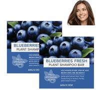 Blueberry Solid Shampoo and Conditioner Bar - Organic Shampoo and Conditioner Set,Herbal Hair Strengthening Soap Bar, Soft and Smooth Hair Bar Set, Travel Bars Shampoo and Conditioner (2PCS)