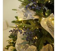 Blueberry Sprigs for Holiday Christmas Tree Wreath Garland Decorations Winter Decor with Artificial Leaves Suitable for Various Settings