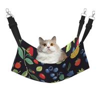 Blueberry Strawberry Printed Pet Hammock - Sleeping Hammock For Cats, Rabbits, Ferrets, Puppies, Small Animals