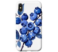 Blueberry Vintage Botanical Fruit watercolor Retro art Case for iPhone X/XS