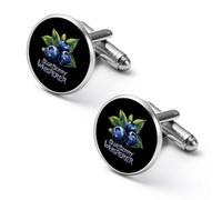 Blueberry Whisperer Cuff Link Shirt Mens Cufflink Alloy Round Tuxedo Cufflinks for Wedding Groomsmen Gifts